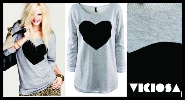 Blusa Feminina black heart